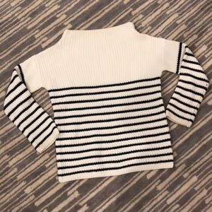Chunky knit wide mock neck sweater
